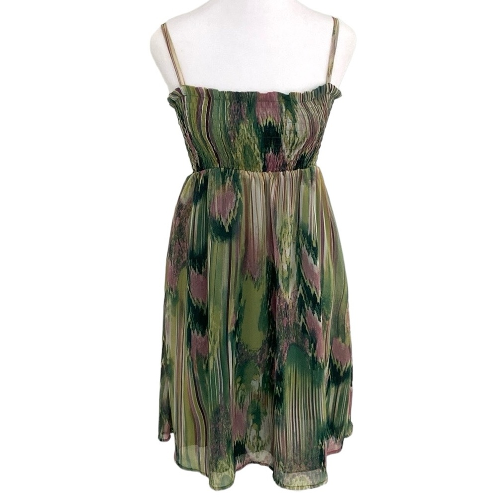 Jaloux Sleeveless Green Elastic Tube Dress